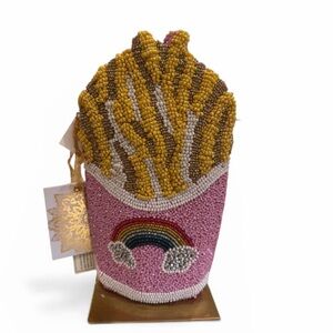 Colorful Beaded French Fry Bag with rainbow